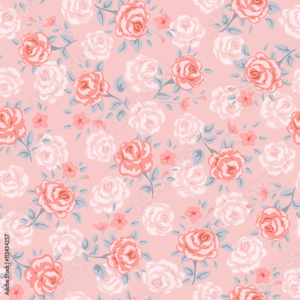 Fototapeta Rose seamless pattern
