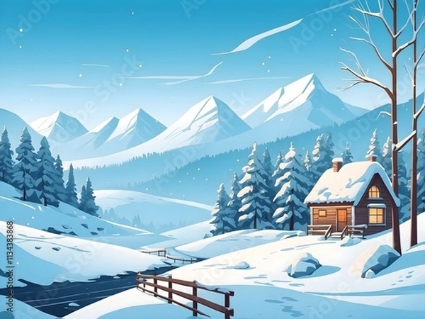 Obraz beautiful winter background