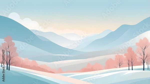 Fototapeta Abstract Background with landscape in early spring
