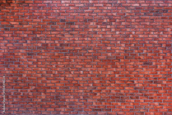 Fototapeta Red  brick wall for background and texture