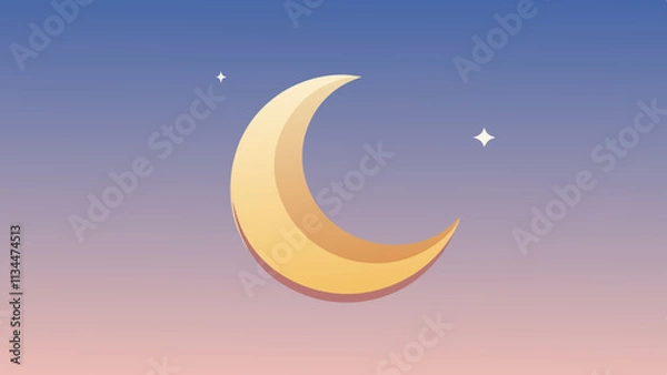 Fototapeta moon and stars background