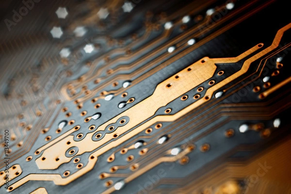 Obraz Electronic circuit blur