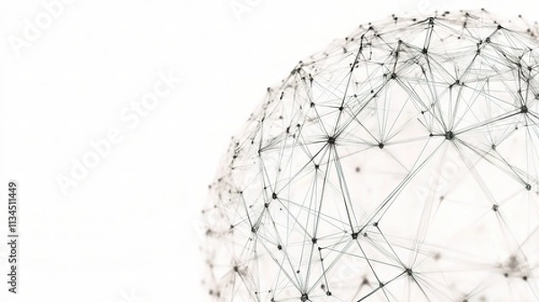 Fototapeta Abstract Representation of Global Technology and Structural Connections