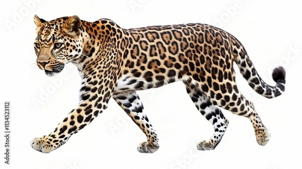 Fototapeta Detailed Leopard Skin Texture with Distinct Spots and Patterns