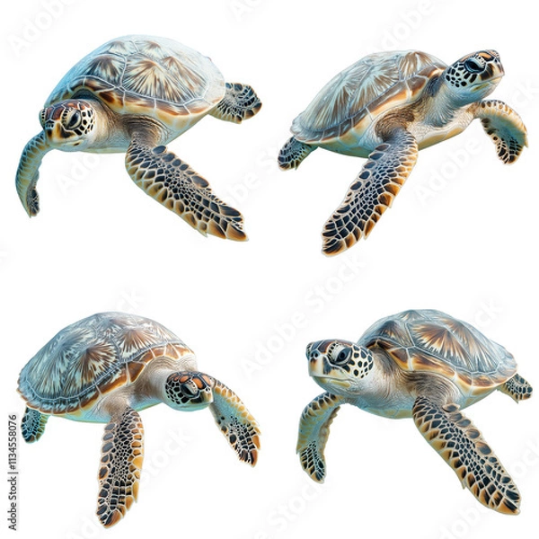 Obraz turtle isolated on white background