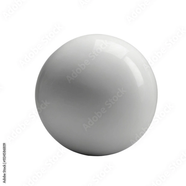 Fototapeta white sphere isolated on white