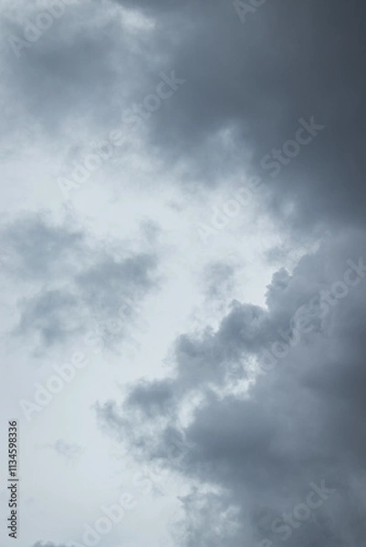 Fototapeta stormy clouds and rain with dramatic sky