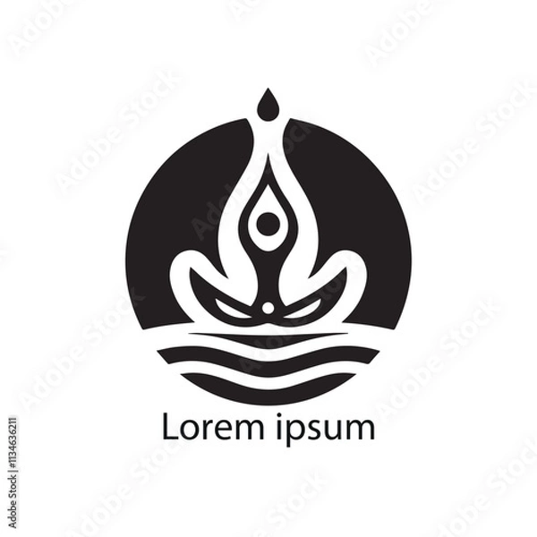 Fototapeta yoga type logo