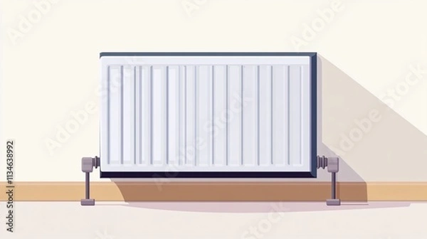 Obraz Central Heating Radiator Vector Isolated Illustration for Interior Design Professionals