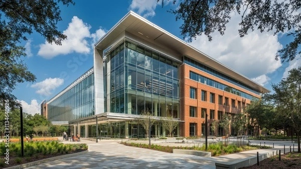 Fototapeta Abstract Geometric University Hall