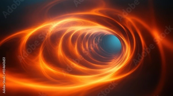 Fototapeta Glowing Cosmic Vortex   Abstract Radiant Orbs in Dynamic Motion