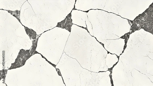 Obraz Cracked White Abstract Background Illustration