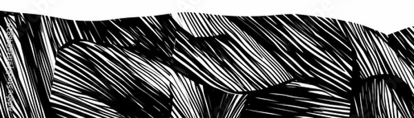 Obraz Abstract Black and White Illustration