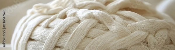 Obraz Cream Knit Texture Background Illustration
