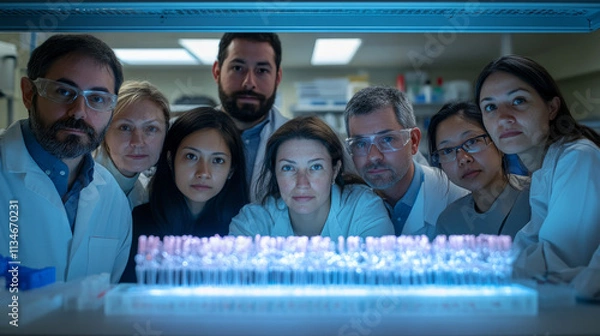 Obraz Scientists Teamwork Research Lab Macro Photography