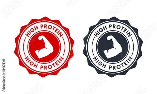 Fototapeta High protein design logo template illustration
