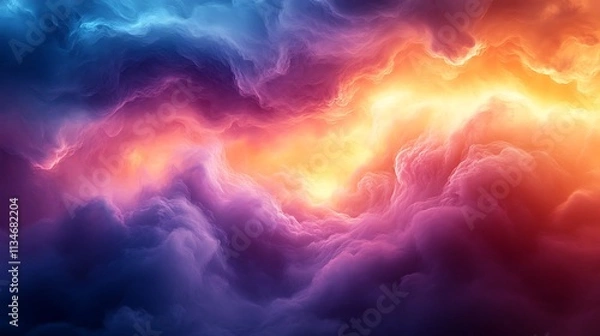 Fototapeta Stunning abstract waves desktop wallpaper with fluid designs and colors