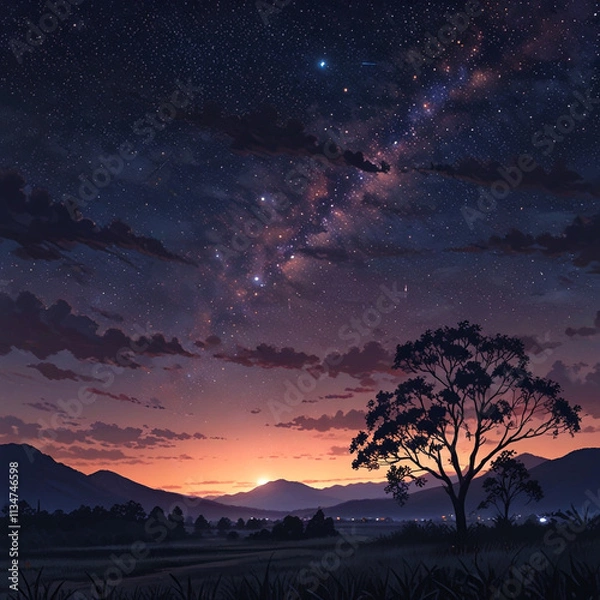 Obraz sky with stars