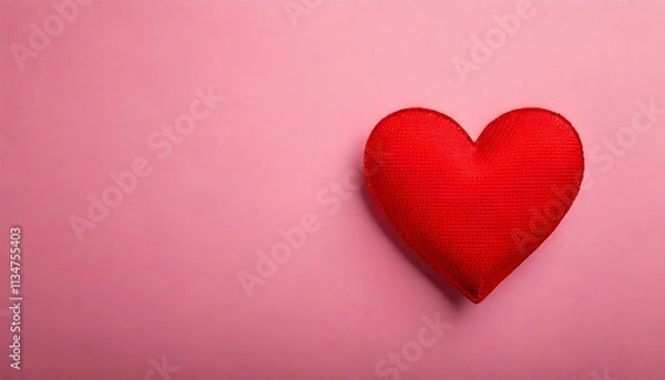 Fototapeta Background with Heart: Love Concept Greeting Card Template with Copy Space