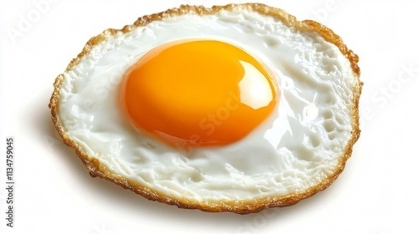 Fototapeta Fried Egg Vector Illustration - 2D Single Isolated Egg