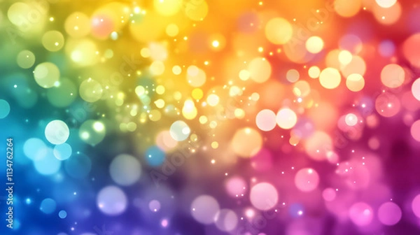 Fototapeta An abstract blurred background filled with rainbow colors.