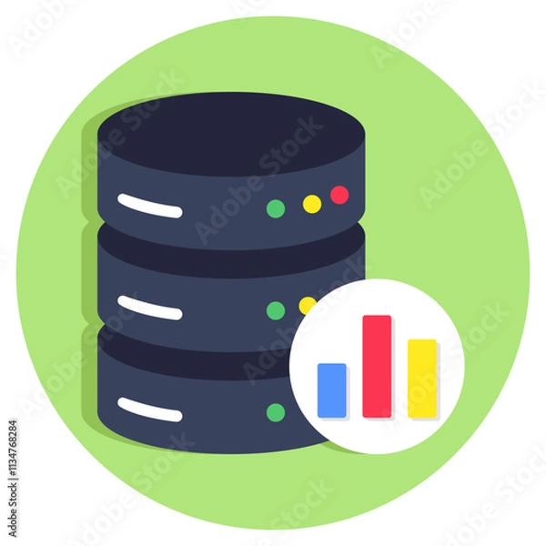 Obraz A colored design icon of database