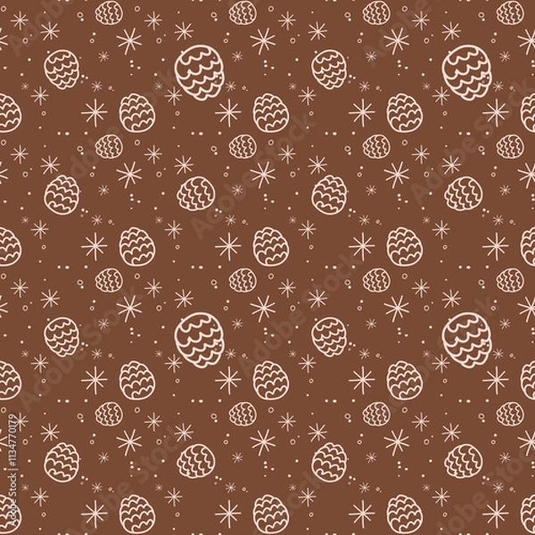 Obraz christmas, decoration, holiday, illustration, pattern, new year, christmas tree