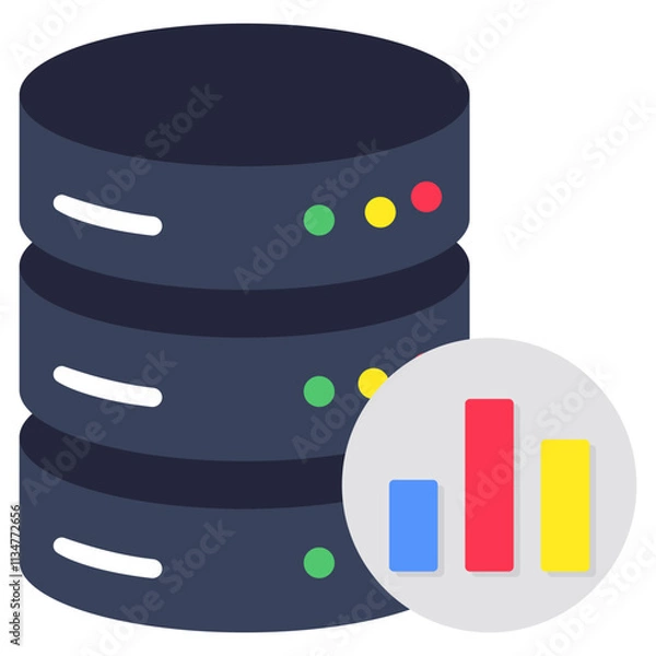 Obraz A colored design icon of database