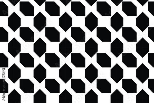 Fototapeta Retro black and white geometric pattern background, vector abstract circle, triangle and square lines art. Trendy bauhaus pattern backgrounds op-art set