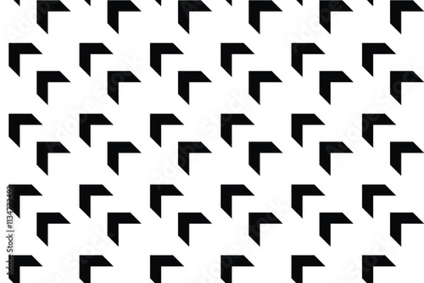 Fototapeta Retro black and white geometric pattern background, vector abstract circle, triangle and square lines art. Trendy bauhaus pattern backgrounds op-art set