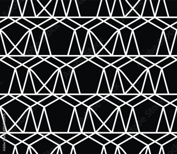 Fototapeta Abstract geometric seamless pattern. Modern stylish texture. Repeating vector background.