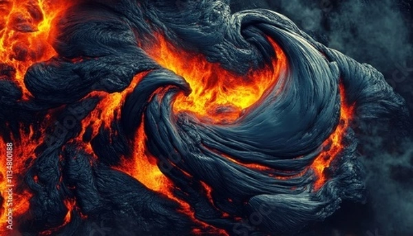 Obraz Experience the captivating fluidity of lava flow textures in your designs.