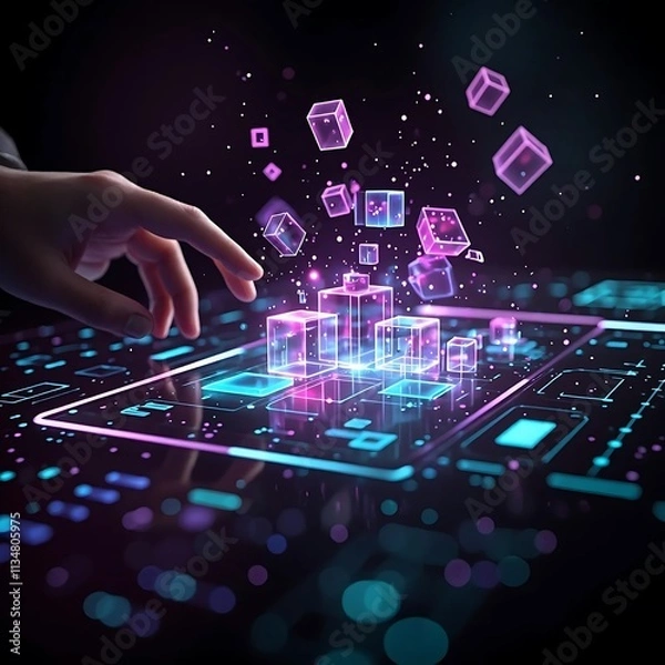 Fototapeta Web3 and Blockchain Technology Concepts