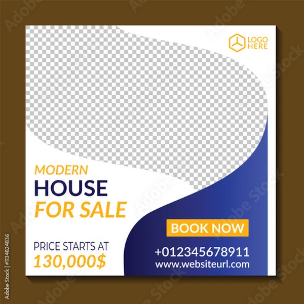 Fototapeta Digital Real Estate Templates | Modern Facebook & Instagram Post Design for Property Promotion