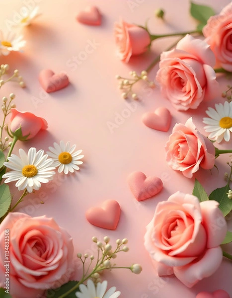 Fototapeta roses background