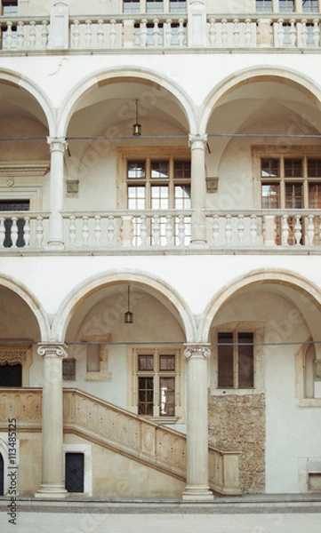 Fototapeta Two rows of beautiful arches with columns
