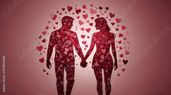 Fototapeta background with heart . Genrative.ai