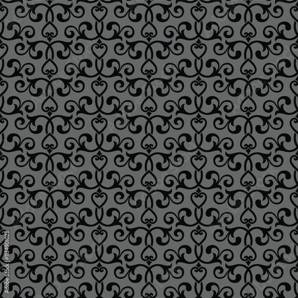 Fototapeta Floral pattern. Wallpaper baroque, damask. Seamless vector background. Graphic modern pattern.