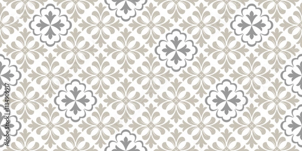 Fototapeta Abstract floral seamless pattern. Modern stylish texture repeating. Vector background.