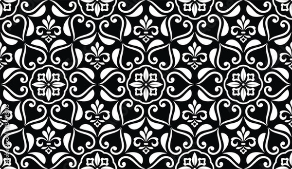 Fototapeta Abstract floral seamless pattern. Modern stylish texture repeating. Vector background.