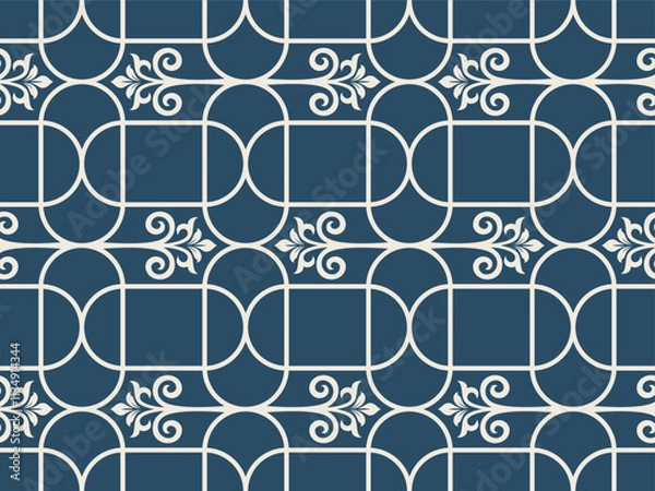 Fototapeta Abstract floral seamless pattern. Modern stylish texture repeating. Vector background.