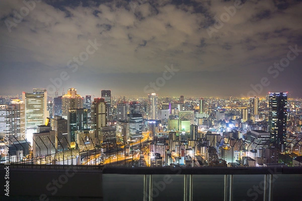 Fototapeta Osaka city night view