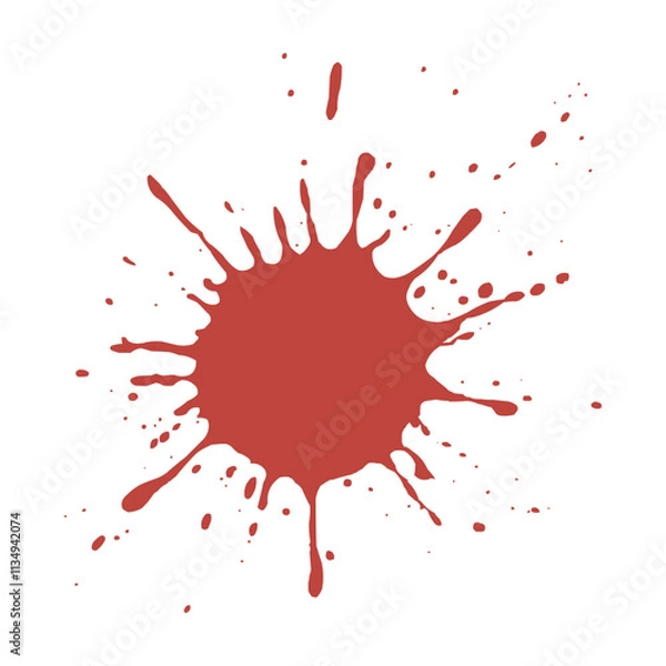 Obraz red blood splash vector illustration