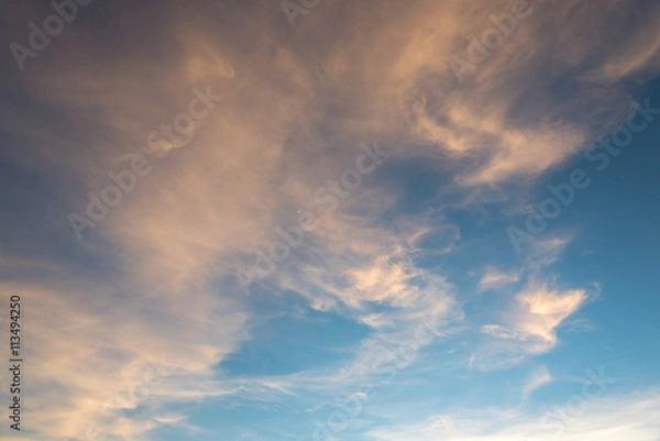 Obraz Blue sky and sunset