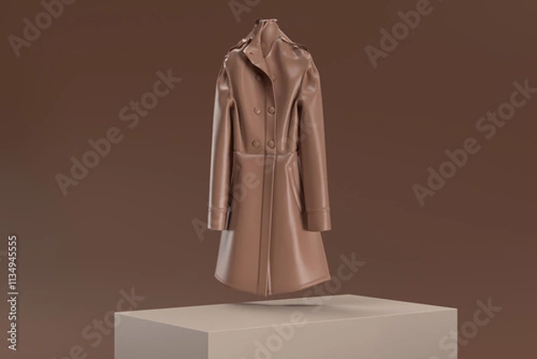 Obraz A brown jacket is displayed on a pedestal