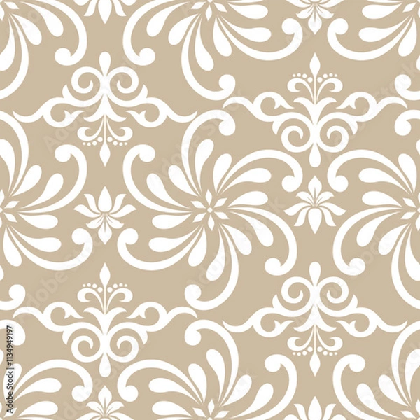 Fototapeta Abstract floral seamless pattern. Modern stylish texture repeating. Vector background.