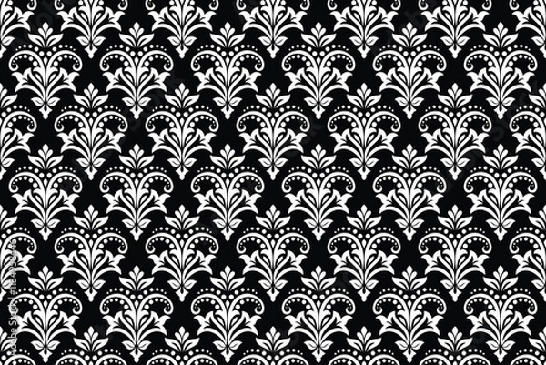 Fototapeta Abstract floral seamless pattern. Modern stylish texture repeating. Vector background.