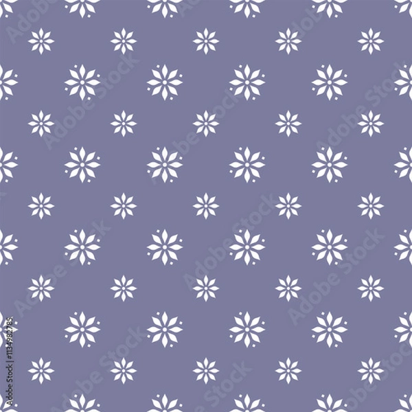 Fototapeta Abstract geometric floral seamless pattern. Modern stylish texture repeating. Vector background.