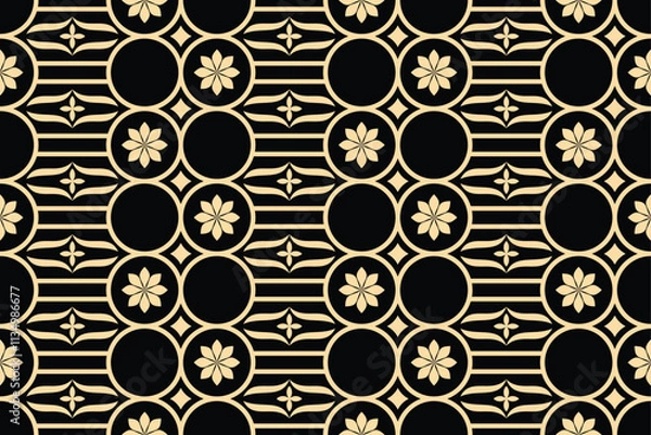 Fototapeta Abstract floral seamless pattern. Modern stylish texture repeating. Vector background.