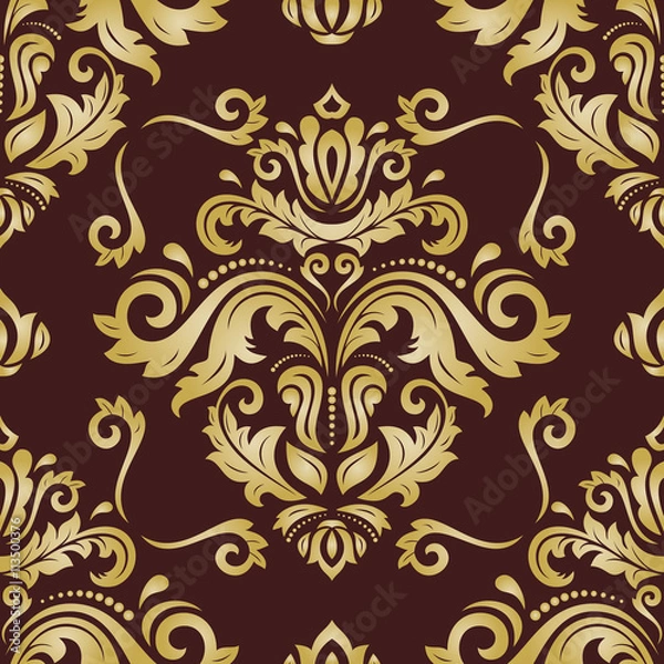 Fototapeta Seamless Vector Wallpaper in the Style of Baroque